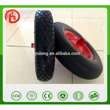 hot popular pu wheel , metal rim pu wheel for wheelbarrow five model can choose